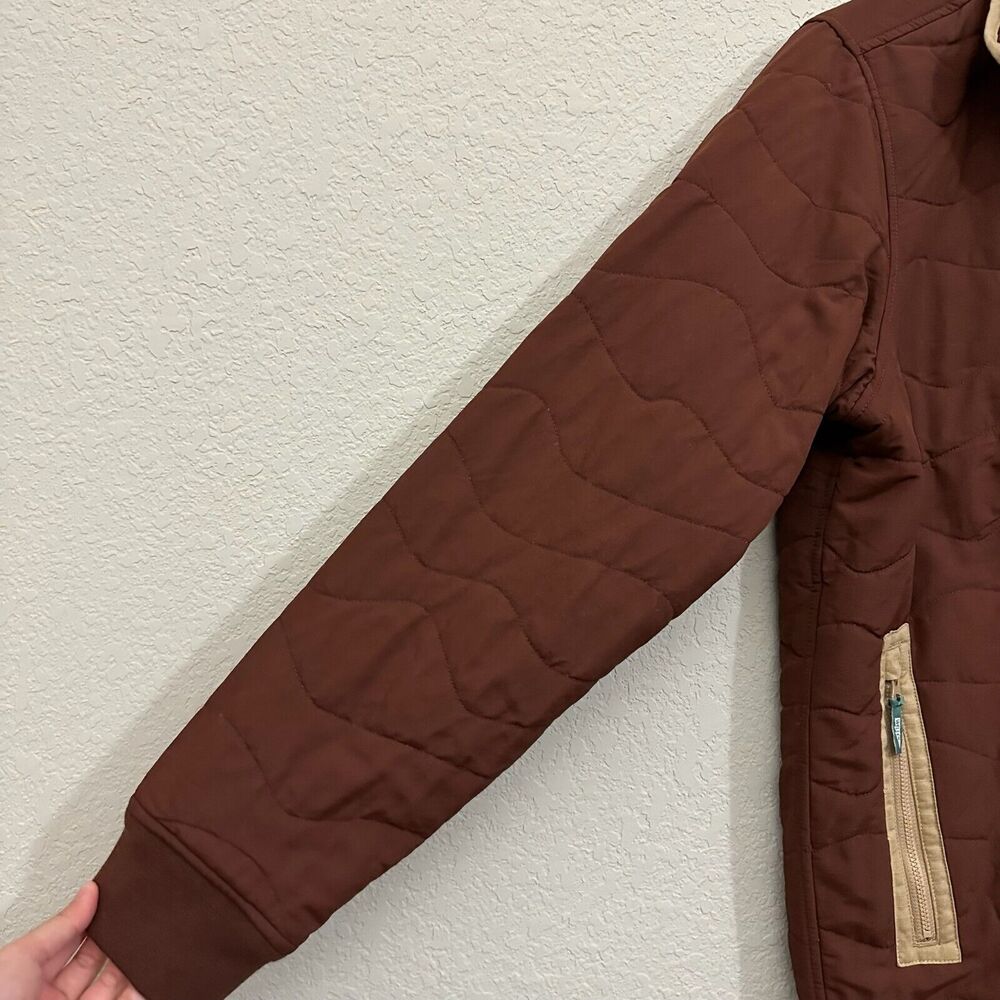 WELLEN Quilted Jacket Brown Full Zip Insulated Cozy Winter Outdoor Nylon - Picture 4 of 11